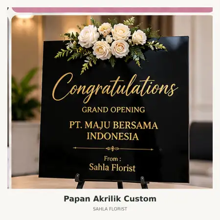 Papan Bunga Akrilik Samator Novotel Surabaya